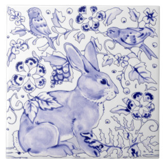 Azulejo De Cerâmica Farmhouse de coelho azul Delft Dedham Art