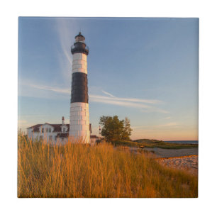Azulejo De Cerâmica Farol Big Sable Point no Lago Michigan 3