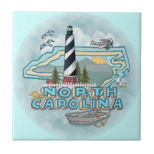 Azulejo De Cerâmica Farol da Carolina do Norte