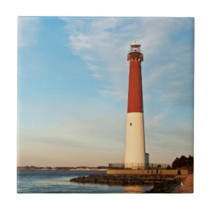 Azulejo De Cerâmica Farol de Barnegat, ilha de Long Beach, NJ