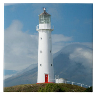 Azulejo De Cerâmica Farol de Cape Egmont e Mt Taranaki/Mt