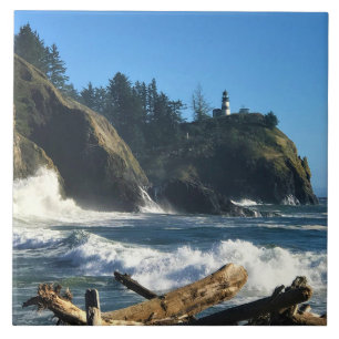 Azulejo De Cerâmica Farol de Desapontamento de Cabo, Washington