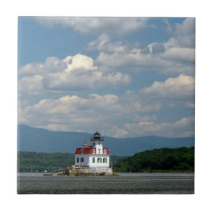 Azulejo De Cerâmica Farol de Esopus no rio Hudson