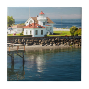 Azulejo De Cerâmica Farol de Mukilteo, Mukilteo, Washington, EUA