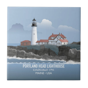 Azulejo De Cerâmica Farol de Portland Head