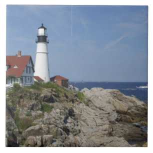 Azulejo De Cerâmica Farol de Portland Head, Cape Elizabeth,Maine,