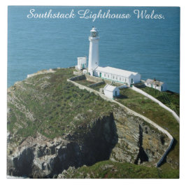 Azulejo De Cerâmica Farol de Southstack País de Gales.