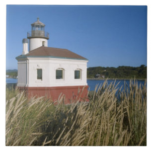 Azulejo De Cerâmica Farol do rio Coquille, Oregon, EUA