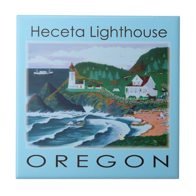 Azulejo De Cerâmica Farol Heceta (Frente)