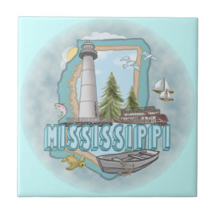 Azulejo De Cerâmica Farol Mississippi