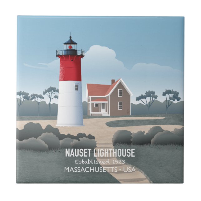 Azulejo De Cerâmica Farol Nauset (Frente)