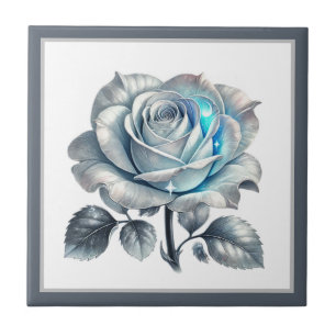 Azulejo De Cerâmica Fãs da rosa da Bela Fantasia