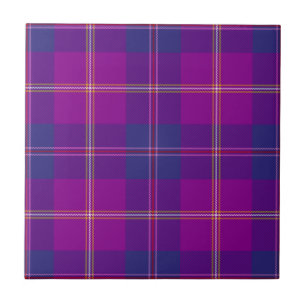 Azulejo De Cerâmica Fashion Violet Dourado Clan Caçando Xadrez de Tar