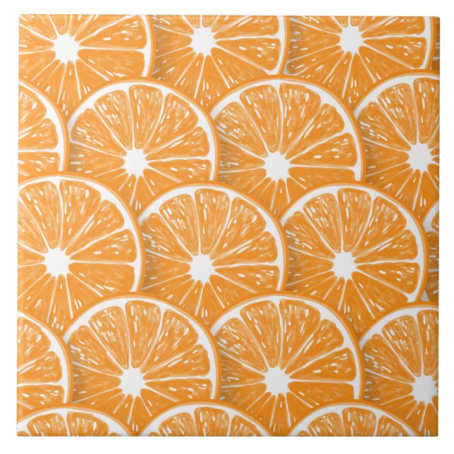 Azulejo De Cerâmica Fatias de laranja (Frente)