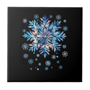 Azulejo De Cerâmica Fato de floco de neve Inverno Natal Combinando Mul
