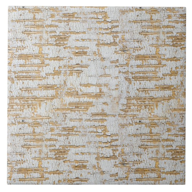 Azulejo De Cerâmica Faux Birchbark (Frente)