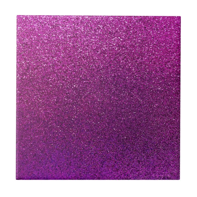 Azulejo De Cerâmica Faux Purple Fuchia Rosa Brilhante de Fundo (Frente)