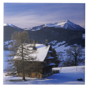 Azulejo De Cerâmica Fazenda e Monte Rigi e Pilatus,