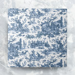 Azulejo De Cerâmica Fazenda russa da Vintage - Azul e branco francês<br><div class="desc">Este adorável padrão antigo do Tóile de jouy francês,  datado de cerca de 1780,  mostra cenas de alegre fazenda rústica incluindo animais,  ruínas antigas,  casacos e camponeses envolvidos no trabalho e brincam de azul sobre fundo branco.</div>