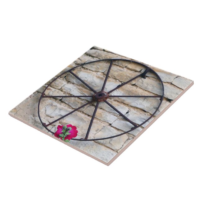 Azulejo De Cerâmica Fazendo Cartãs. (Lateral)