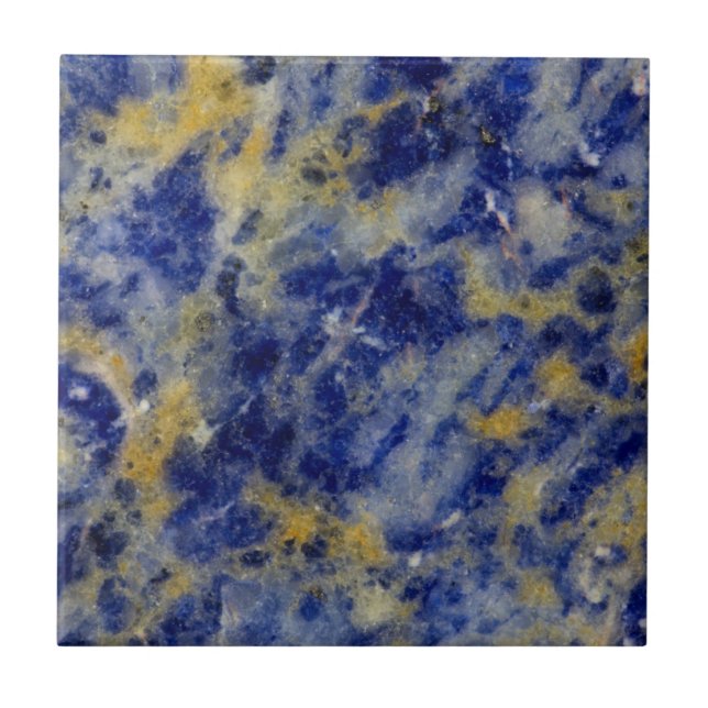 Azulejo De Cerâmica Fechar um Sodalite Azul (Frente)