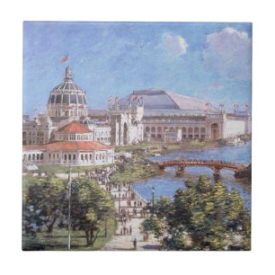 Azulejo De Cerâmica Feira Mundial de Chicago (Exposição Columbiana)