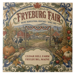 Azulejo De Cerâmica Feira Personalizada de Fryeburg Desde 1851 Maine