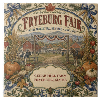 Azulejo De Cerâmica Feira Personalizada de Fryeburg Desde 1851 Maine