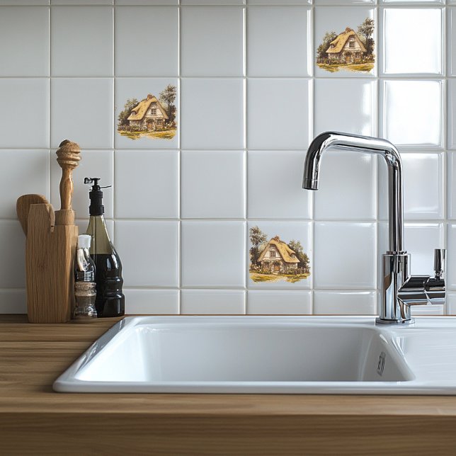 Azulejo De Cerâmica Felicidade é caseira (Criador carregado)