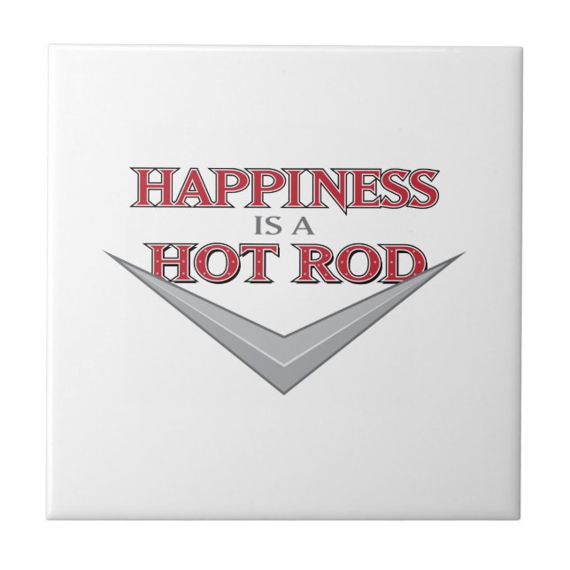 Azulejo De Cerâmica Felicidade, Hot Rod (Frente)
