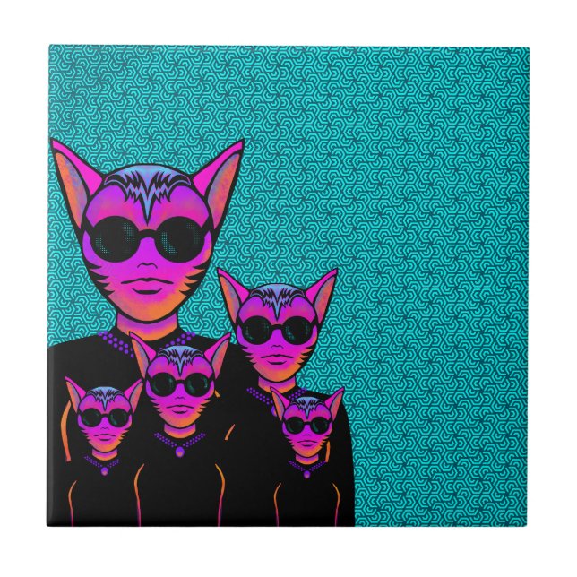 Azulejo De Cerâmica Feline character (Frente)