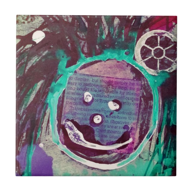 Azulejo De Cerâmica Feliz (Frente)