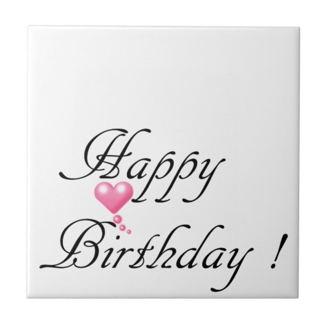 Azulejo De Cerâmica Feliz Aniversário (Frente)