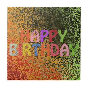Azulejo De Cerâmica Feliz aniversário