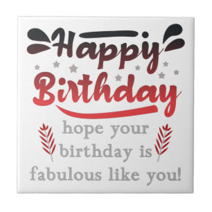 Azulejo De Cerâmica Feliz aniversário Motivacional.