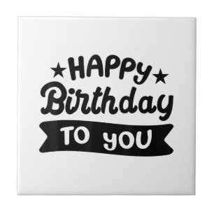 Azulejo De Cerâmica Feliz aniversário para você