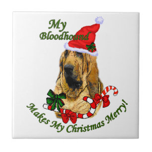 Azulejo De Cerâmica Feliz de Natal de Bloodound