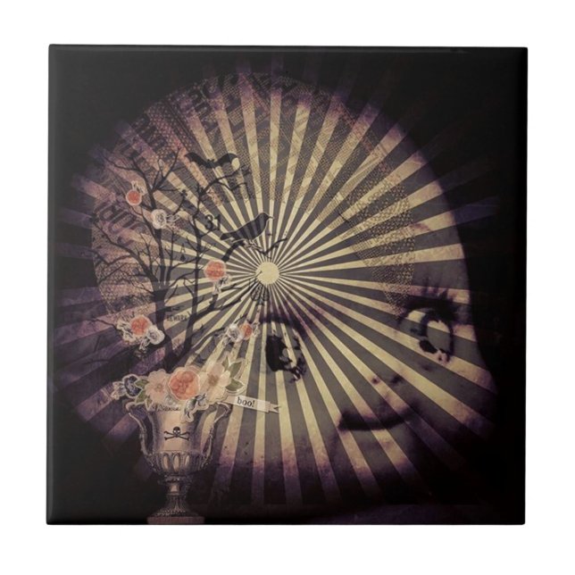 Azulejo De Cerâmica Feliz Dia das Bruxas! (Frente)