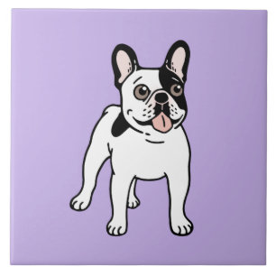 Azulejo De Cerâmica Feliz e divertimento único Frenchie Pied