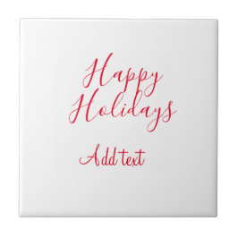 Azulejo De Cerâmica Feliz feriado natalino simples mi