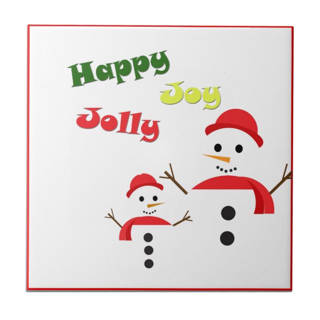 Azulejo De Cerâmica Feliz Jolly Joy (Frente)
