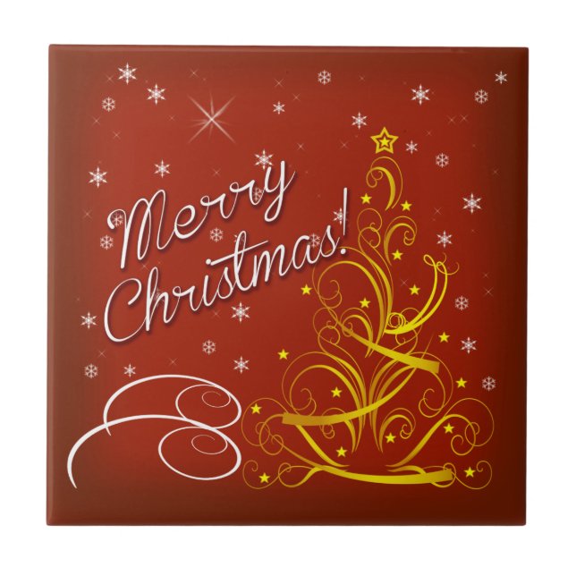 Azulejo De Cerâmica Feliz Natal (Frente)