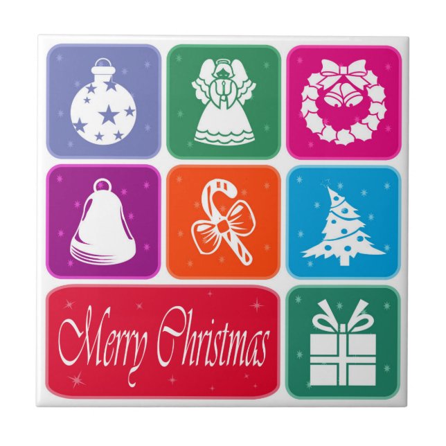 Azulejo De Cerâmica Feliz Natal (Frente)