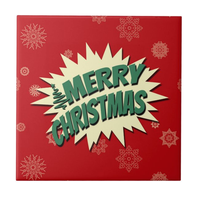 Azulejo De Cerâmica Feliz Natal (Frente)
