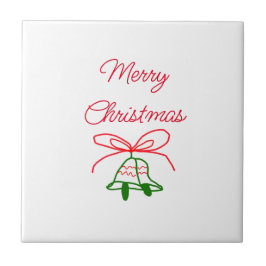 Azulejo De Cerâmica Feliz Natal arco verde-jingle na moda