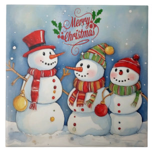 Azulejo De Cerâmica Feliz Natal, Celebração de Neves