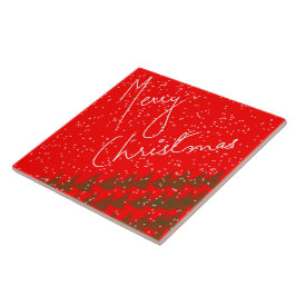 Azulejo De Cerâmica Feliz Natal Desenhado à Mão