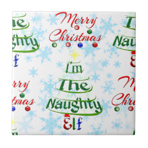 Azulejo De Cerâmica Feliz Natal Feliz Elf Malvado