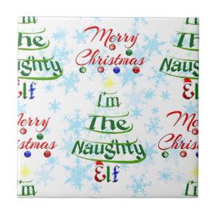 Azulejo De Cerâmica Feliz Natal Feliz Elf Malvado