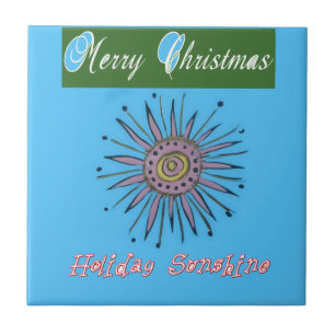 Azulejo De Cerâmica Feliz Natal Sunshine Holiday.png